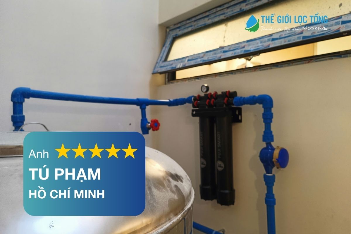 Anh Tú Phạm quyết định lắp đặt hệ thống lọc tổng của Fuji Smart và rất bất ngờ về tính hiệu quả