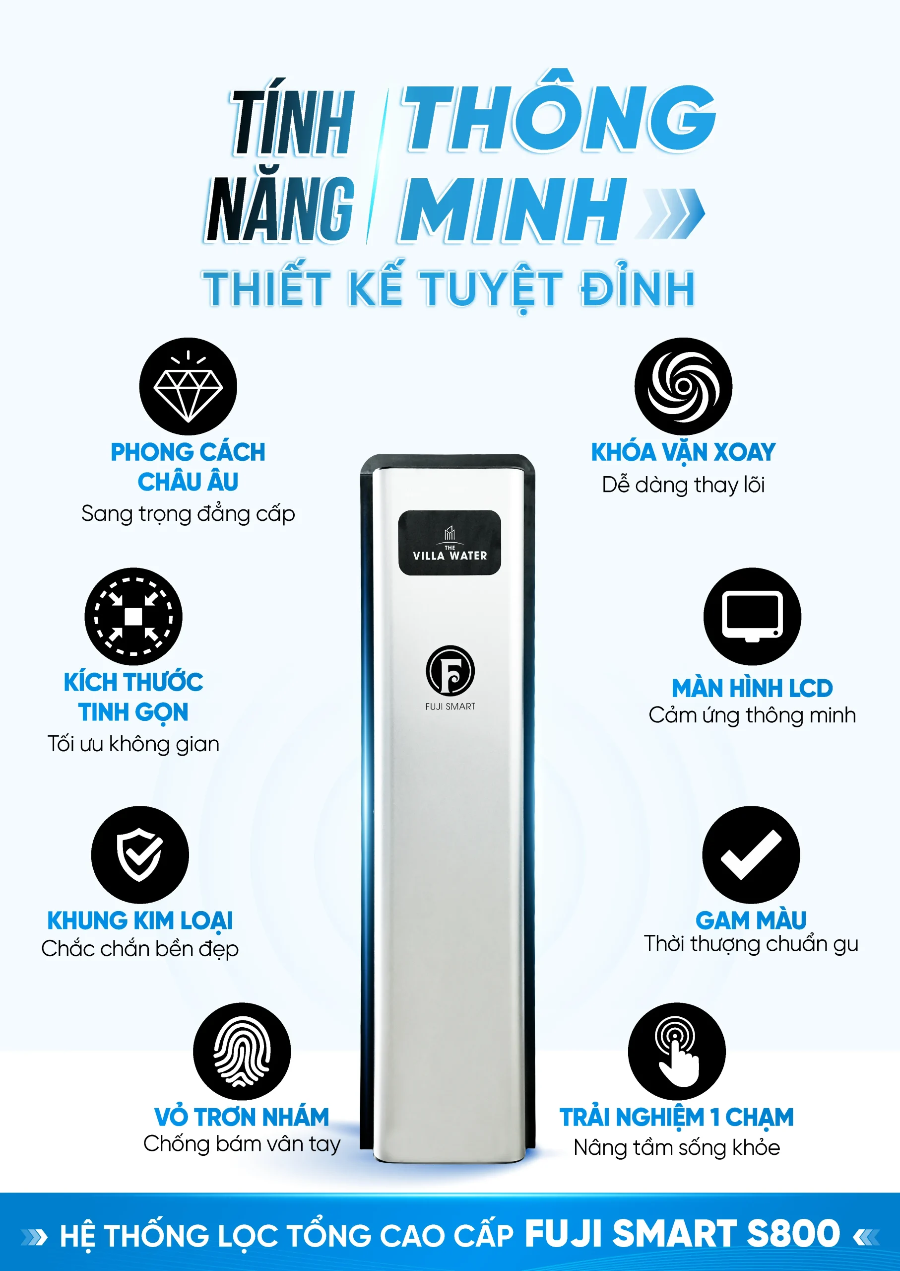 Hệ thống lọc nước tổng cao cấp Fuji Smart S800 hiện đại đến từ Nhật Bản