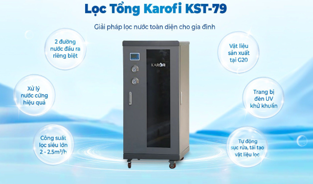 Lợi ích tuyệt vời mà hệ thống lọc tổng Karofi KST-79 mang lại