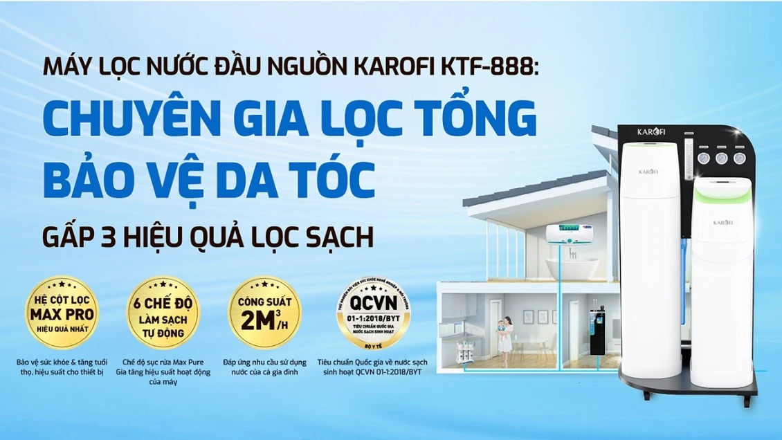 SOF 2025 01138 he thong loc tong Karofi KTF 888 9 Hệ thống lọc nước đầu nguồn cao cấp Karofi KTF-888 Thế Giới Lọc Tổng