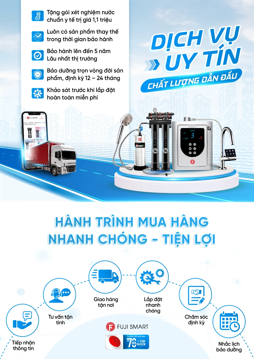 Dịch vụ uy tín, chuyên nghiệp khi mua hàng ở Fuji Smart