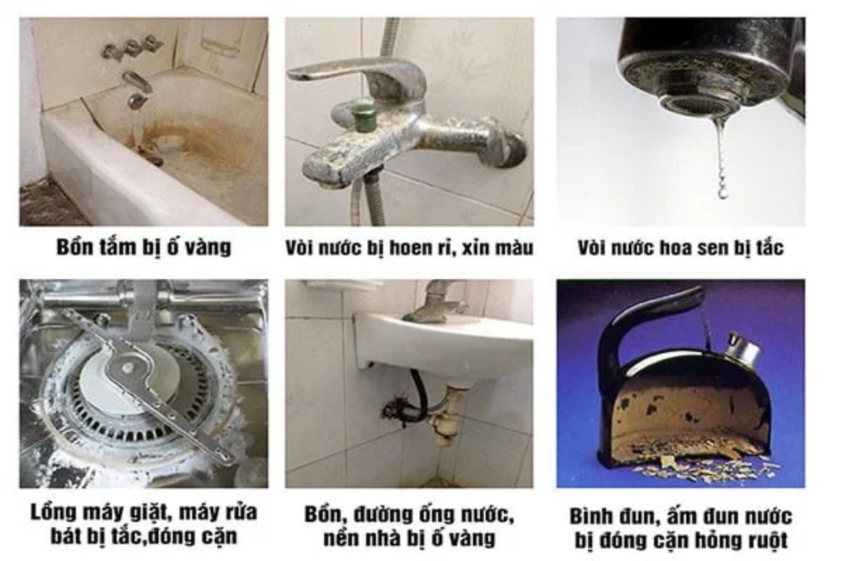 Xử lý nước cứng bằng phương pháp hiệu quả, công nghệ tốt nhất 7 cac tac hai cua nuoc cung khong qua xu ly Xử lý nước cứng bằng phương pháp hiệu quả, công nghệ tốt nhất Thế Giới Lọc Tổng