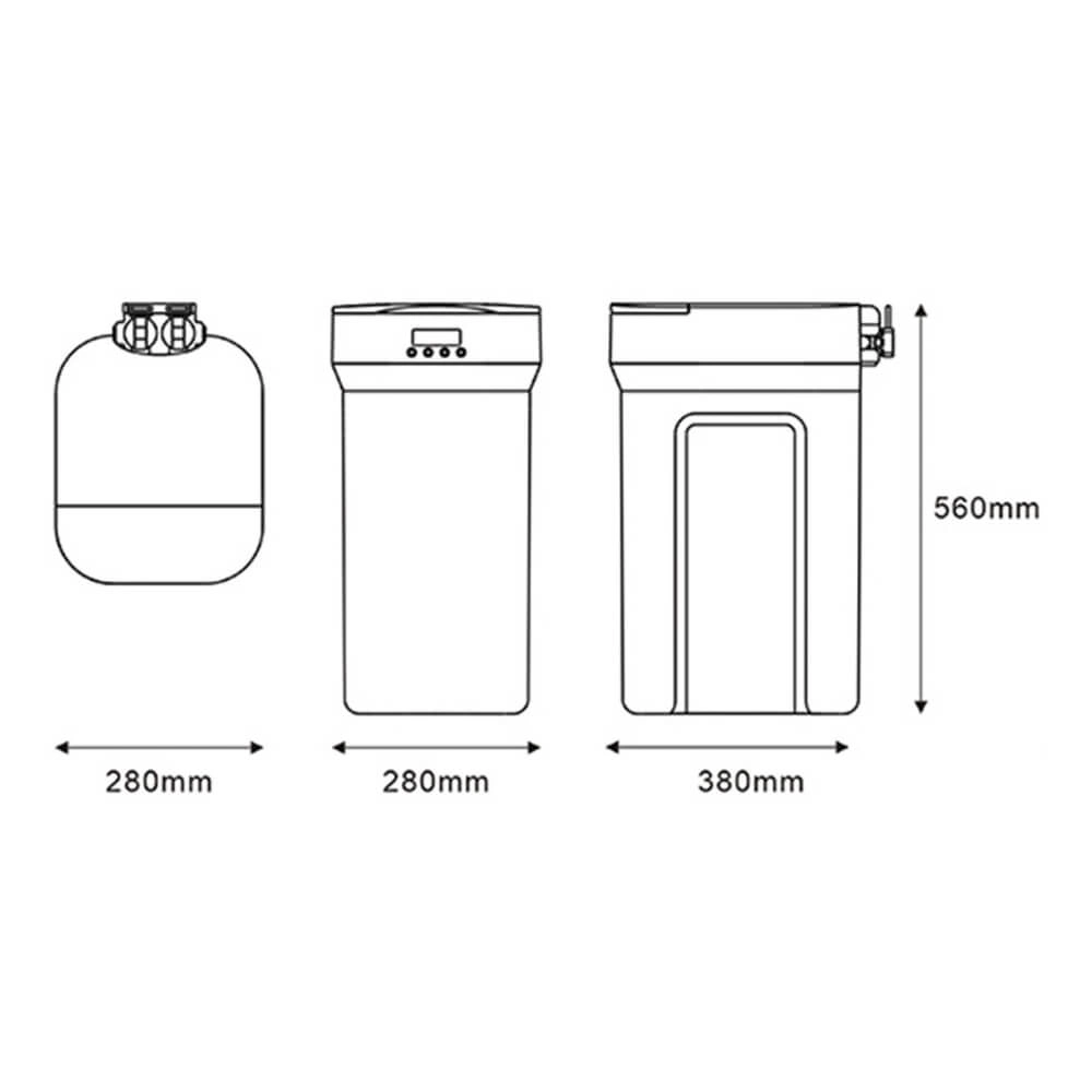 Kích thước bộ lọc nước trung tâm ViessMann Vitopure S2-2T