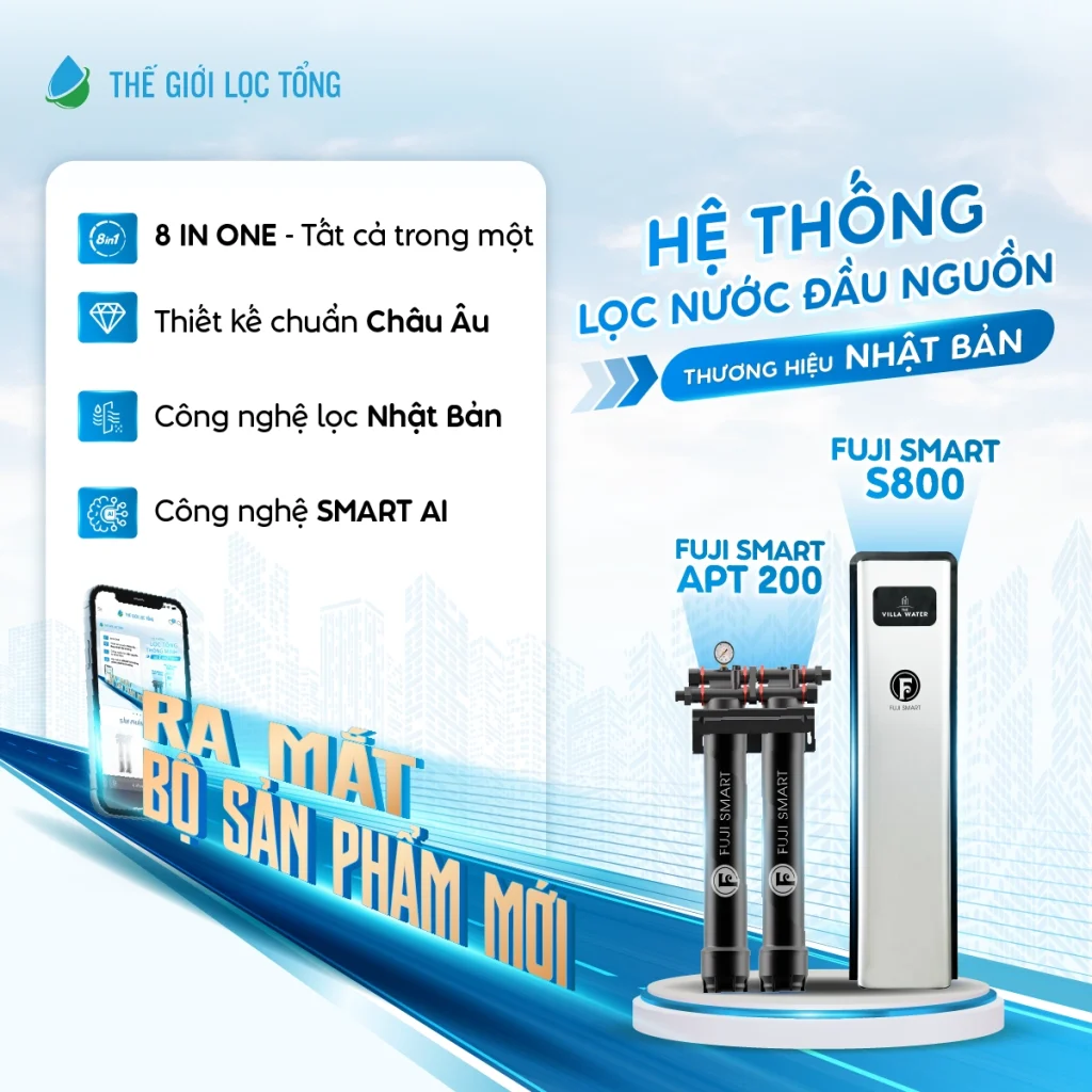 Thế Giới Lọc Tổng là chuỗi phân phối hệ thống lọc nước tổng đầu nguồn cao cấp tại Việt Nam, thuộc Tập đoàn Thế Giới Điện Giải với hơn 16 năm kinh nghiệm trong lĩnh vực xử lý nước và thiết bị y tế. Doanh nghiệp sở hữu hệ thống showroom trải nghiệm, đại lý toàn quốc và trung tâm dịch vụ ủy quyền chính hãng từ các thương hiệu hàng đầu thế giới.