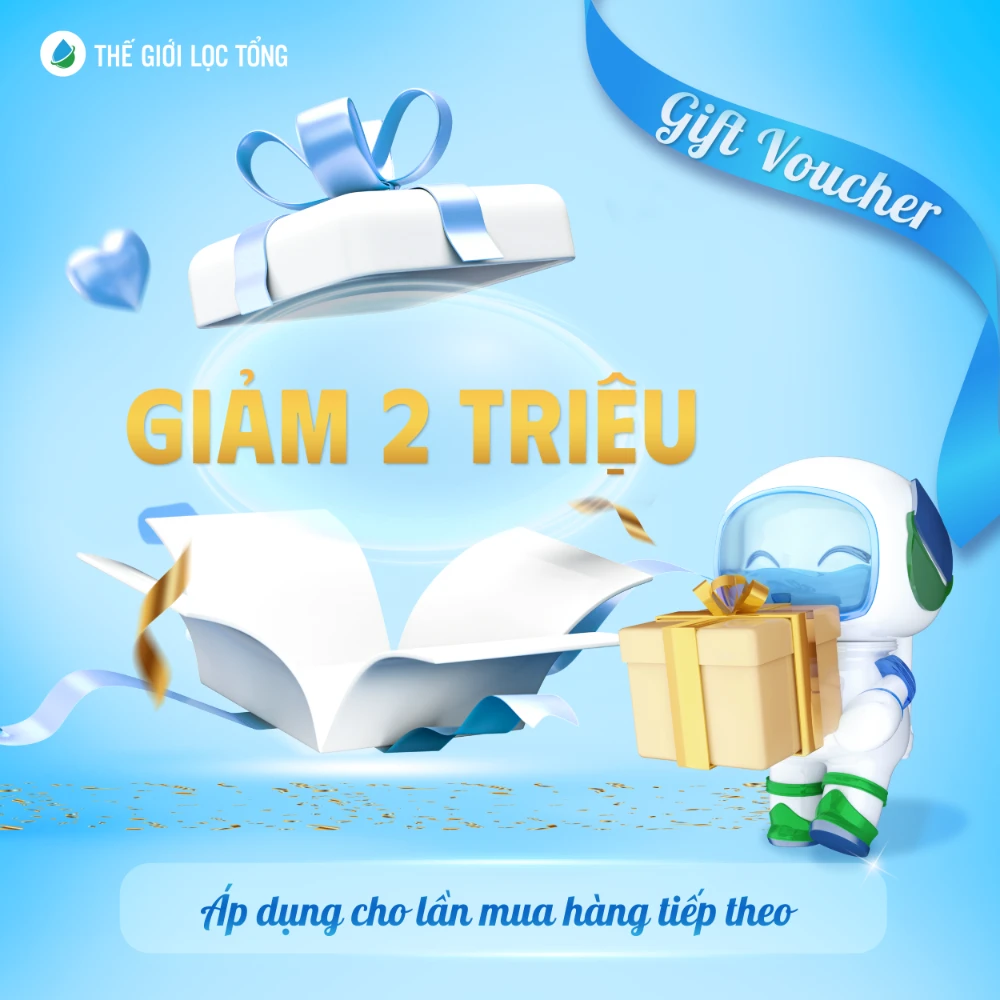 Mã giảm thêm 2.000.000đ 6 Gift Voucher giảm giá 2.000.000đ cho lần mua hàng tiếp theo tại Thế Giới Lọc Tổng