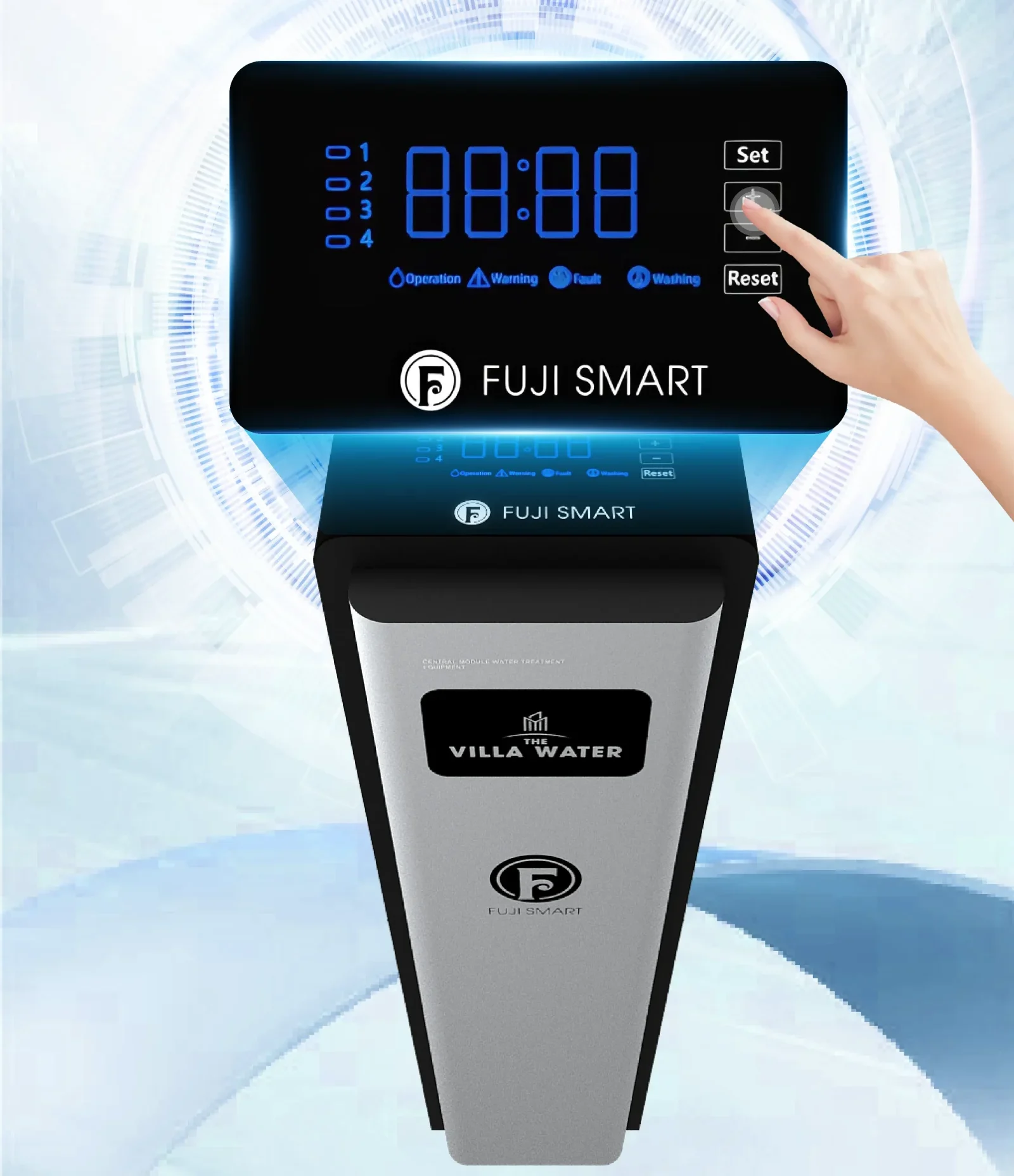 Công nghệ vệ sinh tự động Smart: Giúp tự động làm sạch lõi lọc giúp duy trì chất lượng nước ổn định