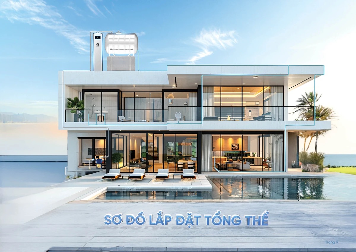 Hệ thống lọc nước đầu nguồn Paragon PWS 2.0 LUX 2 Mo-hinh-hoat-dong-thuc-te-cua-he-thong-loc-tong-trong-biet-thu